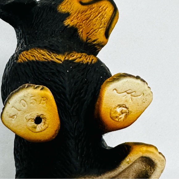 Vintage 1986 Global Art Harvey Knox Kingdom Rottweiler Puppy Signed Porcelain - Picture 9 of 12